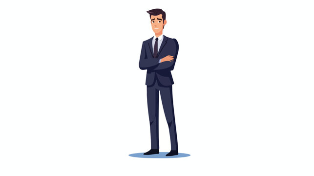 Isolated businessman avatar design flat cartoon vac