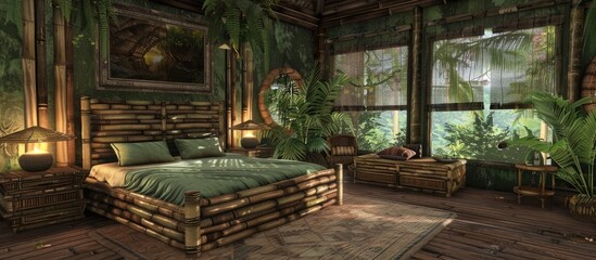 Tropical Escape Jungle Retreats Bamboo Bedroom Oasis