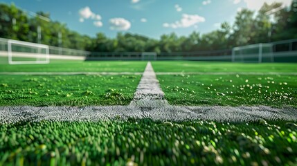 textured Soccer 3D field from above - PNG Free background - obrazy, fototapety, plakaty