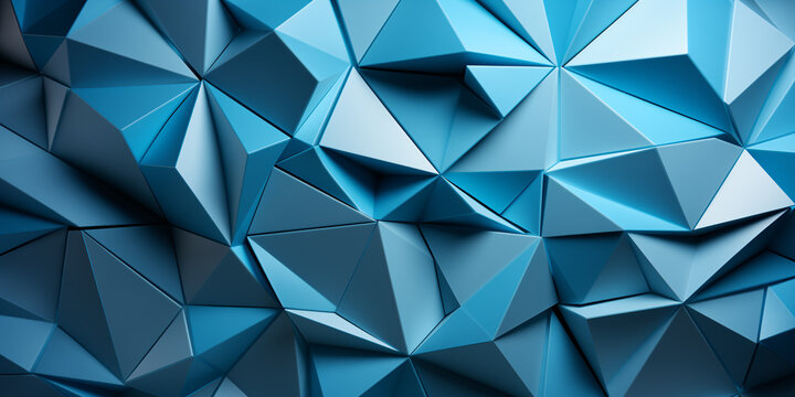 Abstract geometric 3D blue background