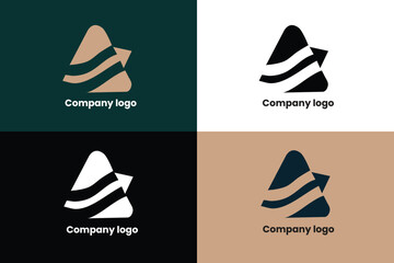 letter a logo, letter a and arrow icon logo, triangle and letter a logo, logomark