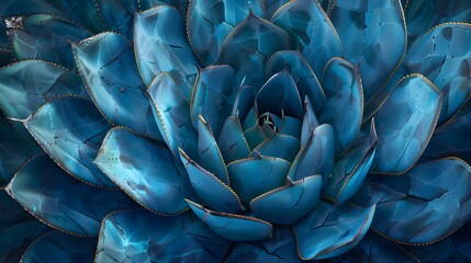 Agave (Agave ghiesbreghtii) in the detail select focus, art picture of plant - obrazy, fototapety, plakaty