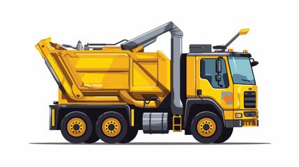 Isolated truck machine design flat cartoon vactor i