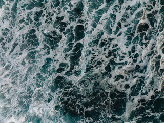Fototapeta premium Aerial view of waves in Hawaii