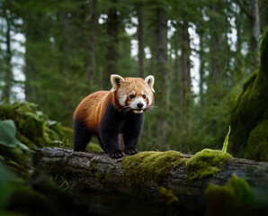 The red panda is a mammal of the order of carnivores, the only living representative of the family Ailuridae, it is also known by the name of fire fox