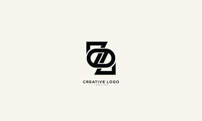ZZ ZOZ 707 Abstract initial monogram letter alphabet logo design