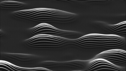 Point wave noise texture. Abstract dot background. Technological cyberspace background. - 774474515