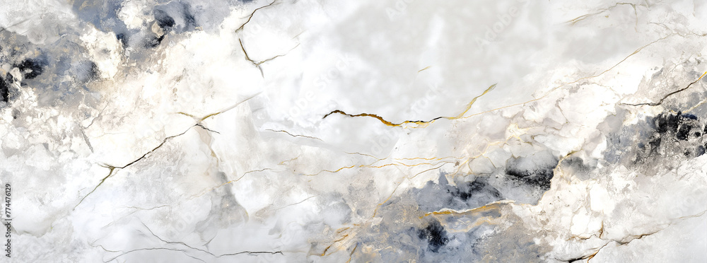 Canvas Prints White, gray, blue, beige, and Carrara marble - stone texture.