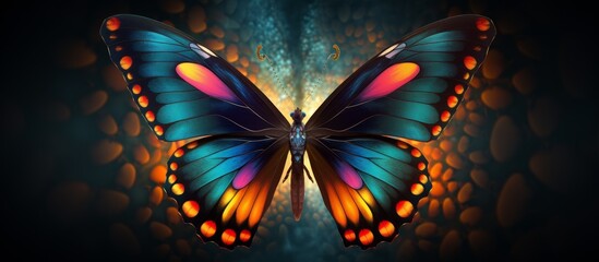 Vibrant and detailed wallpaper featuring a colorful butterfly in high definition, perfect for desktop backgrounds or screensavers