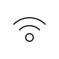 WIFI Icon vector isolated on white background. signal vector icon. Wireless and wifi icon or sign for remote internet access