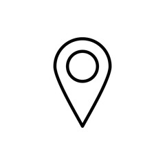 Pin icon vector isolated on white background. Location icon. Map pointer icon. Point. Locator. Address
