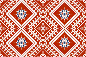 Ethnic Figure aztec embroidery style.Geometric ikat oriental traditional art pattern.Design for ethnic background,wallpaper,fashion,clothing,wrapping,fabric,element,sarong,graphic,vector illustration.