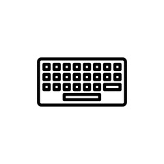 Keyboard icon vector isolated on white background. keyboard vector symbol