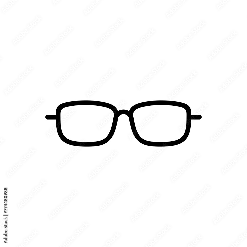 Wall mural Glasses icon vector isolated on white background. Stylish Eyeglasses. Glasses vector. Optical concept