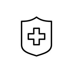 Obraz premium Health insurance icon vector isolated on white background. Insurance health document icon