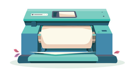 Printer icon flat cartoon vactor illustration isola - obrazy, fototapety, plakaty