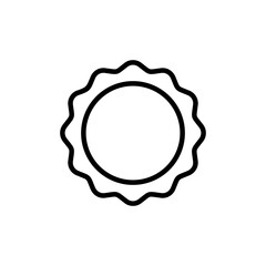 Badge icon vector isolated on white background. Awards icon. Achieve. Stamp