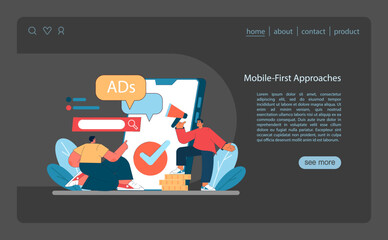 Marketing 5.0 concept. A fresh take on mobile-first advertising strategies