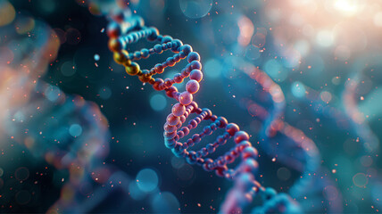 colors DNA molecules  , helix chromosomes, Medicine concept - obrazy, fototapety, plakaty