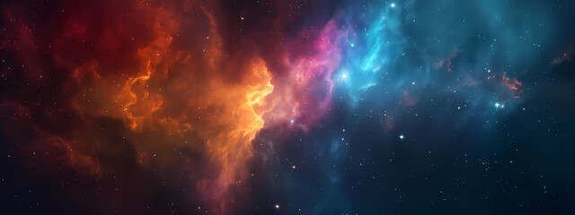Fototapeta na wymiar a colorful nebula