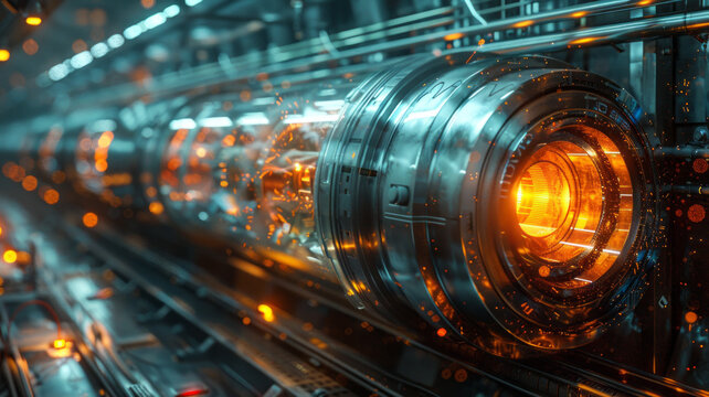 huge generator shown as a digital 3D image, hypermodern style,genearive ai