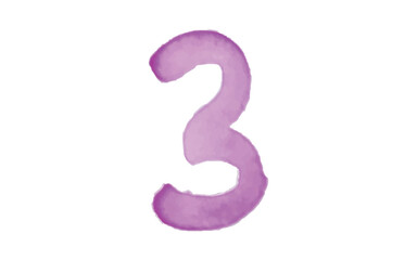 Number. watercolor room. watercolour. watercolor background. figure. vector. different shades. on a white background.