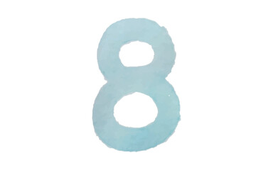 Number. watercolor room. watercolour. watercolor background. figure. vector. different shades. on a white background.