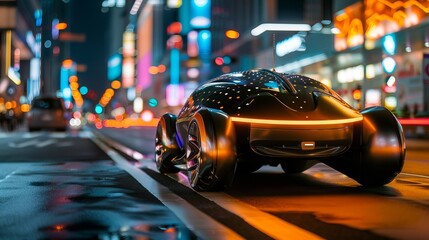 Autonomous vehicles are highlighted through their advanced sensor and camera systems, paving the way for driverless transportation - obrazy, fototapety, plakaty
