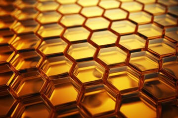 Honeycombs in closeup, Honey, Honeycomb, Honey Bee. - obrazy, fototapety, plakaty