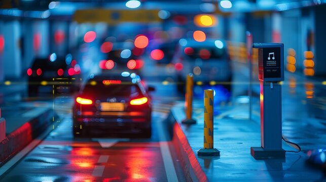 Smart LPR camera parking system solutions are visualized, showing automated number plate recognition for barrier-free parking lot management