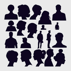 person silhouette collection design