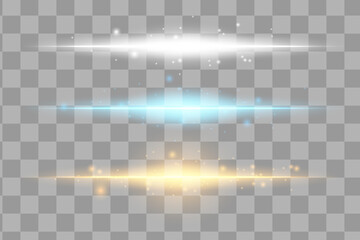 Abstract laser beam. Transparent isolated on black background. Vector illustration.the lighting effect.floodlight directional