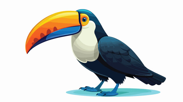 Toucan tropical bird icon image flat cartoon vactor