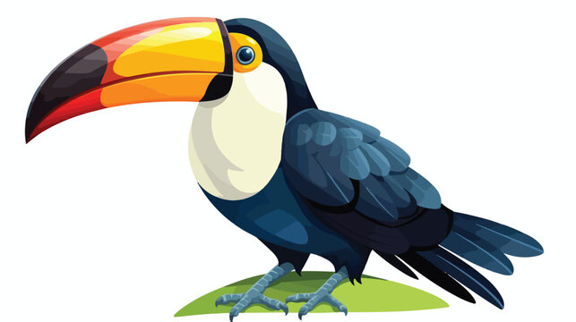 Toucan tropical bird icon image flat cartoon vactor