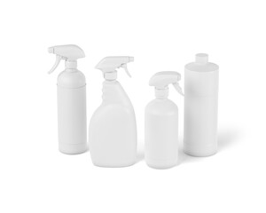 Bottles Cleaners on white background