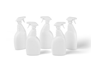 Bottles Cleaners on white background