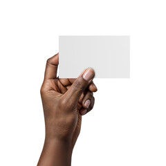 Business Card in Hand on white background