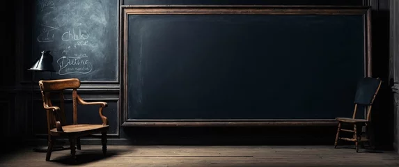 Fotobehang blackboard chalkboard background / classroom learning material / back to school handwriting © Monmeo