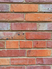 Fototapeta premium Vintage texture background of an old brick wall with orange and red tones.
