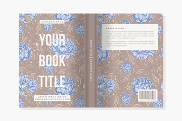 Fototapeta na wymiar floral book cover vector 12