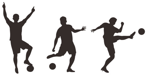 Vector Silhouettes of Soccer Players