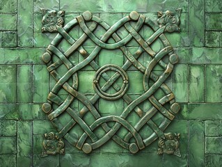 Discover the intricate Celtic knotwork on an emerald backdrop, weaving tales of antiquity with a prudent financial approach.