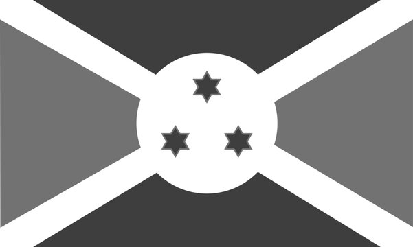 Burundi flag original black and white