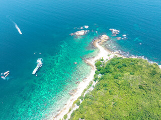 Summer island scenery of Wuzhizhou Island, Sanya, Hainan, China