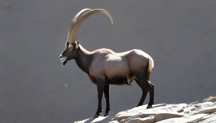 An Ibex With Its Horns Polished To A Shine
