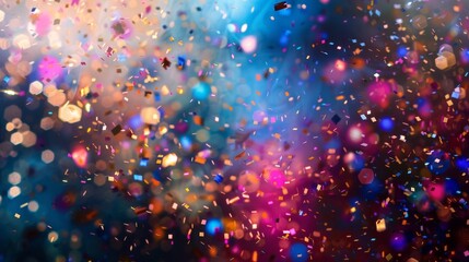 Let the confetti fly and the sparkles shimmer with this dynamic and energetic background perfect for any celebration. - obrazy, fototapety, plakaty