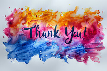 a colorful note "Thank You!"generative ai