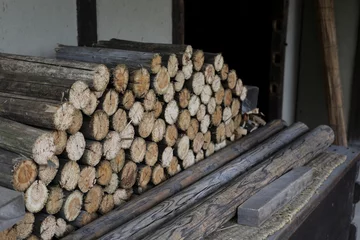 Rolgordijnen 乾燥した薪 © TeTsumi