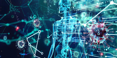  DNA Strand in Digital Imagery ,Word Cloud Overlay on DNA Image ,Word Cloud Overlay on Digital Image