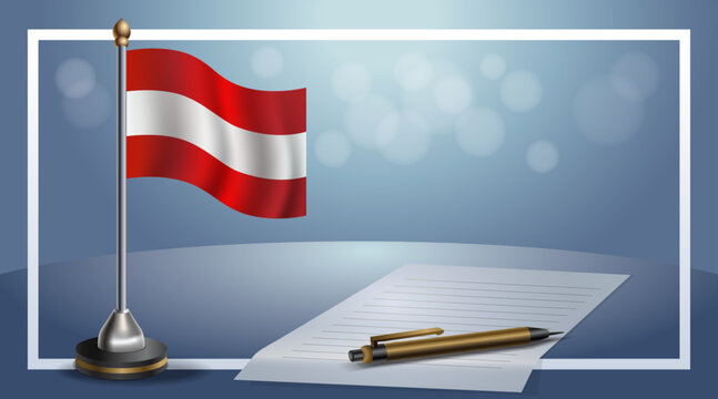 Austria National Day, template banner with bokeh background, vector Illustration